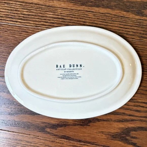 Three Rae Dunn Watermelon Snack Plates Two Oval - One Rectangular - Picture 5 of 8